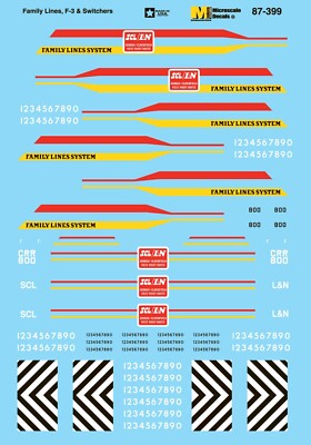 Microscale Decals - HO Scale - USA Railroads C-F - MiniCal, etc.