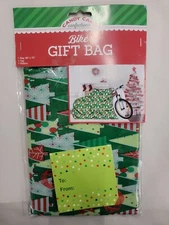 Jumbo 72"x60" Green Gift Bag With Cards And Tags - Giant Bike Bag Christmas