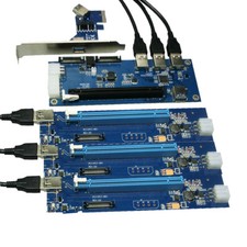 PCIe 1 to 4 PCI express 16X slots Riser Card PCI-E 1X to External 4 PCI-e slot A