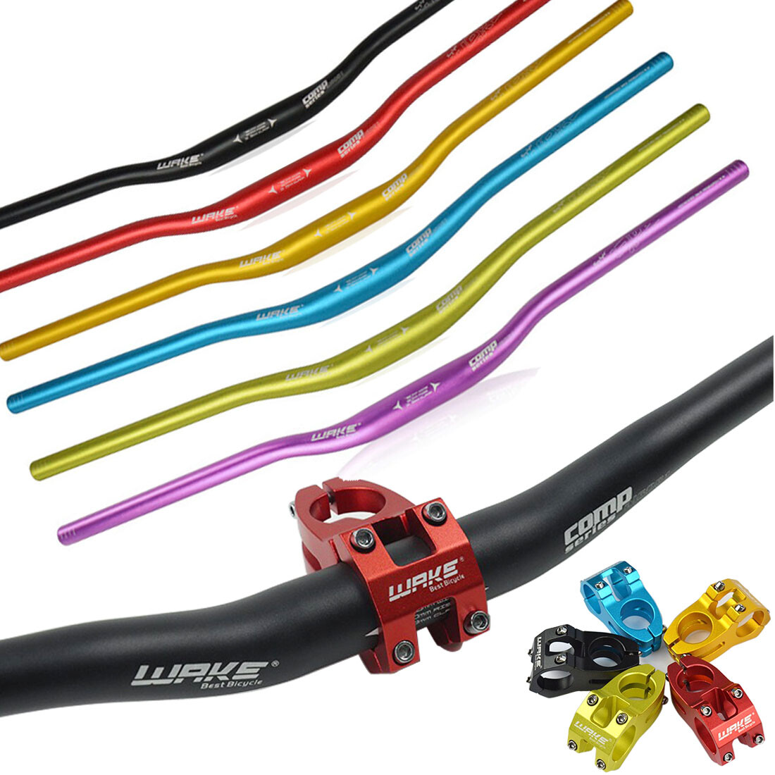 Aluminium Alloy Mountain Bike Handlebar MTB Handle Bars 45mm  Stem