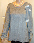 NWT Women’s CROFT & BARROW Gray Leopard Print pajama Top w/Socks  Size XL — photo 1