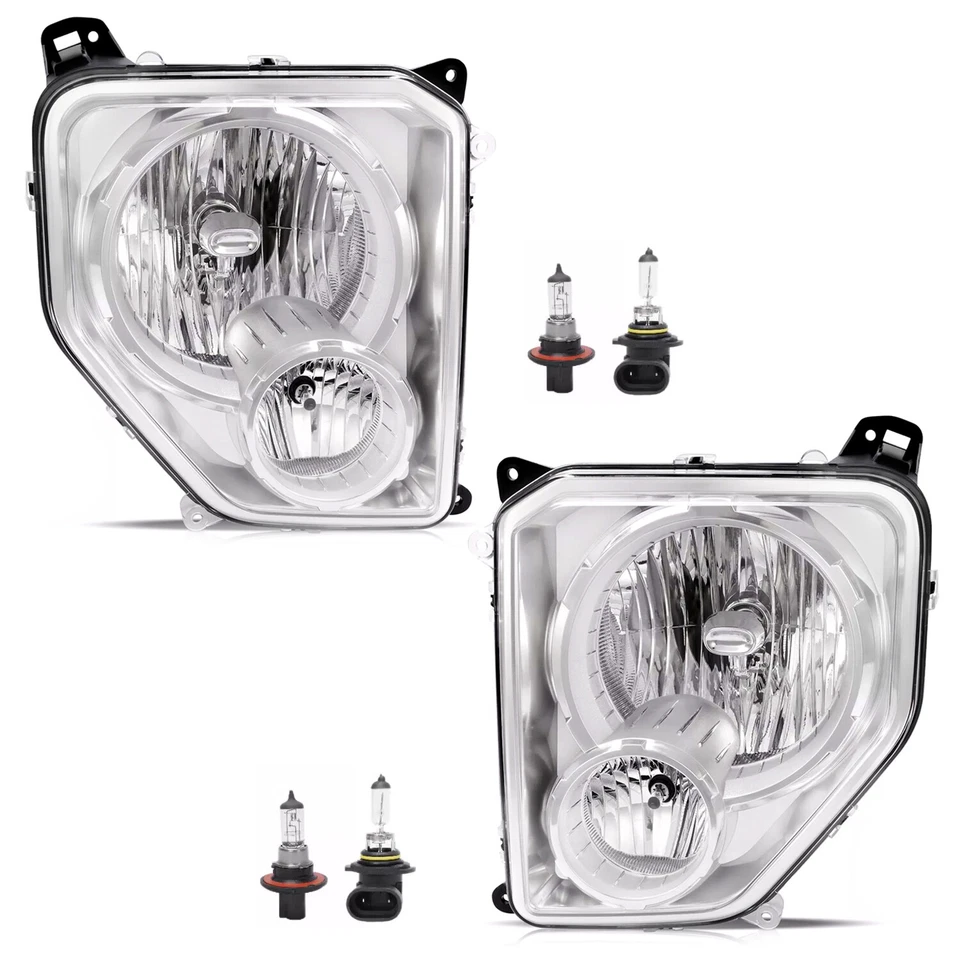 Par de faros juego de luces izquierda y derecha con luces antiniebla para Jeep Liberty 2008-2012 Foto 3 de 4
