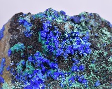 7.1cms AZURITE MALCHITE CRYSTALS PERU MINERAL SPECIMEN CUSCO UB209
