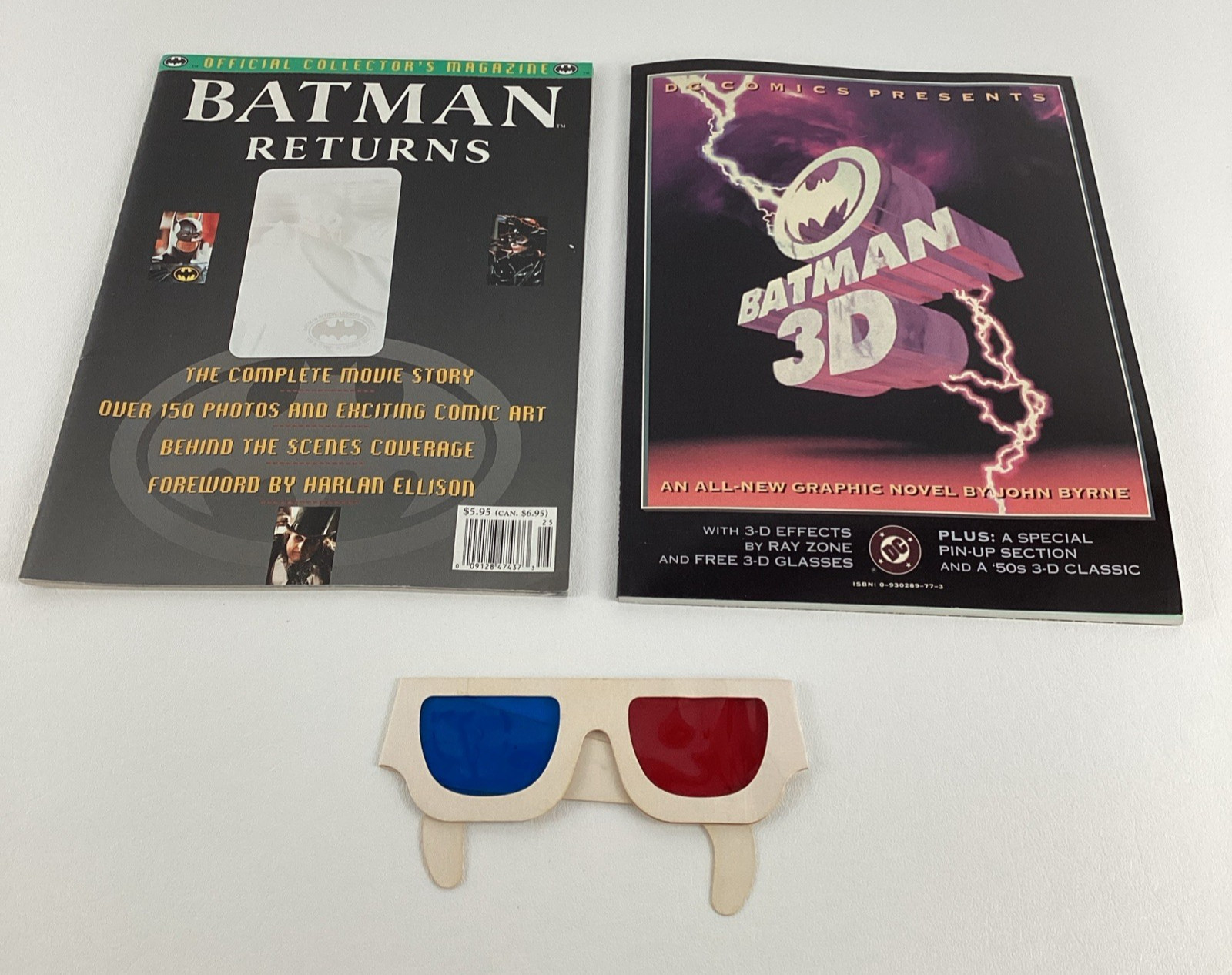 DC Comics Batman Returns Magazine 3D Graphic Novel Comic Book Glasses Vintage
