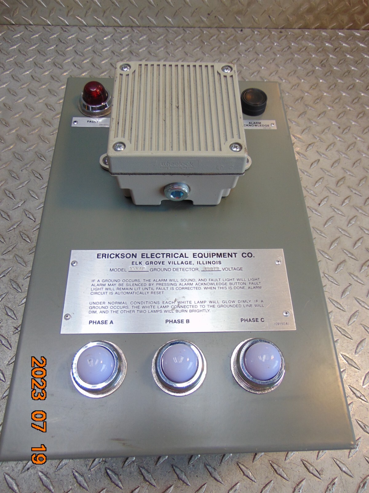 ERICKSON YXVAP GROUND DETECTOR ALARM eBay