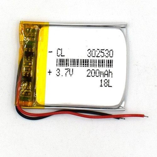 302530 Battery 3.7V Lipolymer 200mAh Rechargeable Cell for Recorder GPS MP3 Navi - Picture 5 of 18