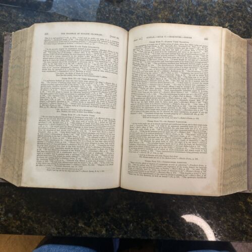 BROWN, GOOLD 1859 The Grammar of English Grammars Signed 1,070 Pages! Leather - Picture 14 of 24