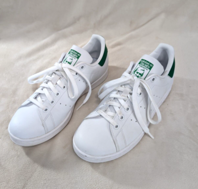Adidas Stan Smith Shoes White Green Leather Low Top Casual