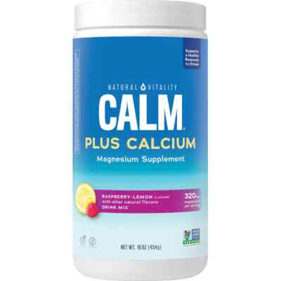 Natural Vitality Natural Calm Plus Calcium Rasp 2x226g / 2x30 serv 04/24 +Proben