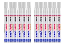 White Paint Markers, 12 Pack Oil-Based Waterproof Quick Dry Permanent Paint P...