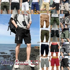 Man's Fashion Casual Cargo Shorts Pants Chino Summer Beach Outdoor Trousers Sale