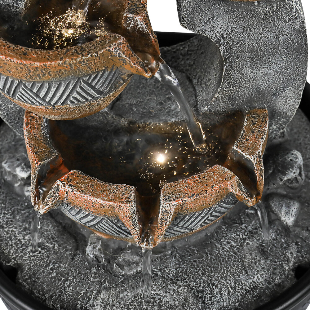 3-tier Zen Tabletop Water Fountain Decor Indoor Office Desk