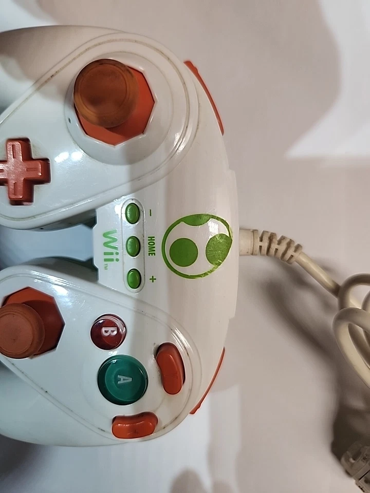 PDP Wii Wii U almofada de luta com fio controle clássico GameCube layout Yoshi testado - Imagem 3 de 4