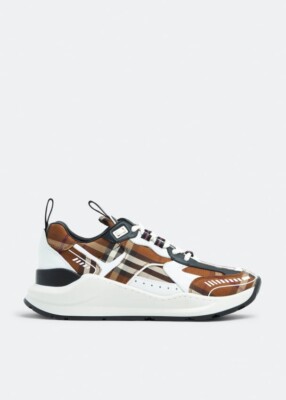 Burberry Sean Damen-Sneakers dunkelbraun Größe UK 6,5 EU 39,5 UVP: £ 650 BRANDNEU