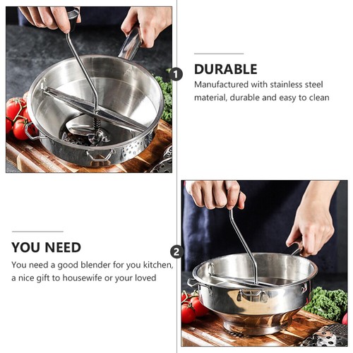 Stainless Steel Vegetable Mill Potato Tomato Press Food Grinder For Baby Foods - Picture 8 of 12