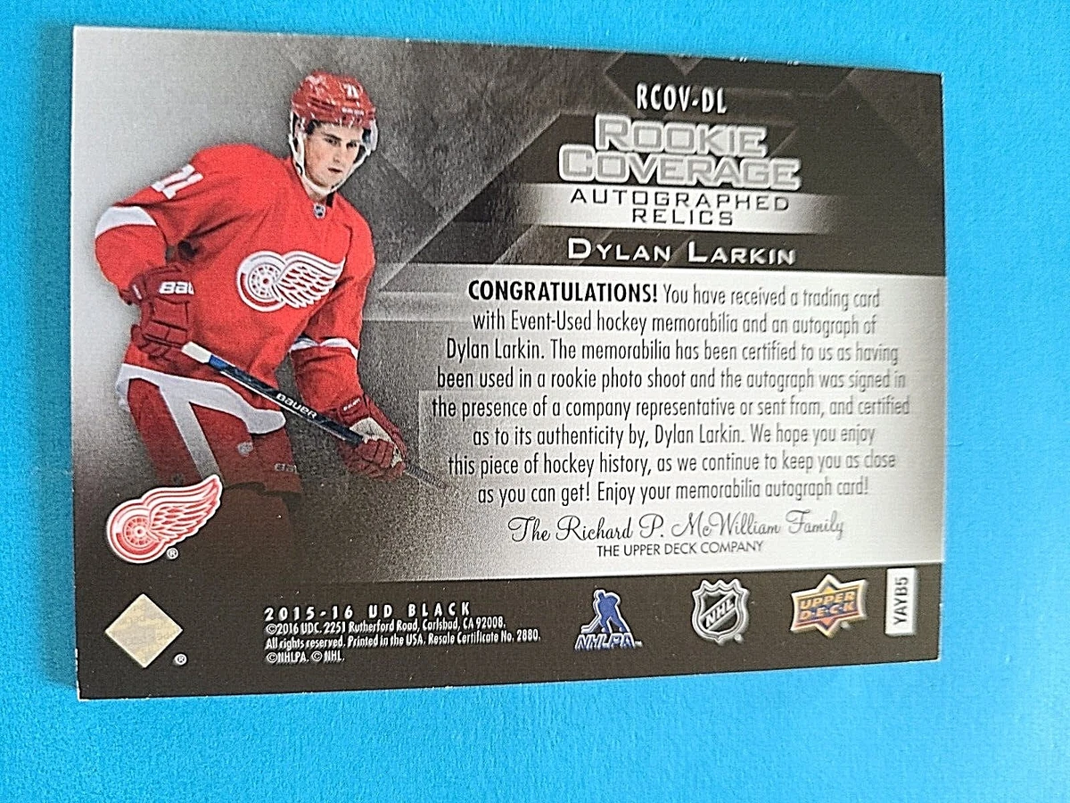 dylan larkin autographed jersey