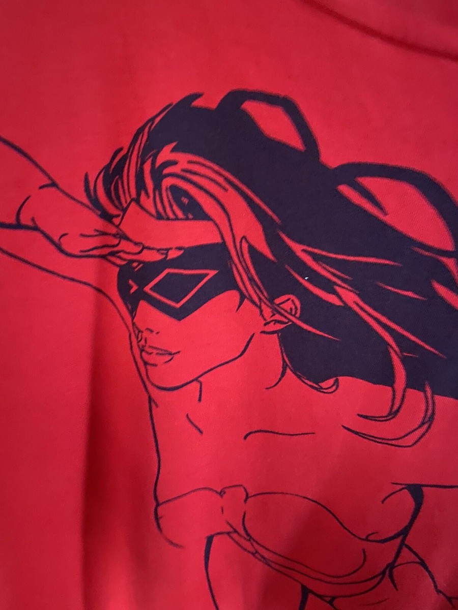 Balmain T-shirt XS Oversize Red Superhero Worn Once UK