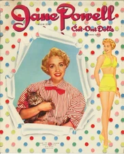 VINTGE 1952 JANE POWELL PAPER DOLL ~Pretty~ REPRODUCTION~Org SIZE Uncut NO1 SELR