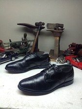 FOOTJOY MADE IN USA BLACK LEATHER WING TIP SATURDAY BUSINESS POWER SHOES 11 C