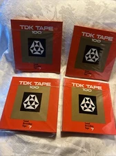 VINTAGE TDK TAPE 100 TYPE 100-7 SOUND RECORDING TAPE 7'' NEW OLD STOCK!!! 4