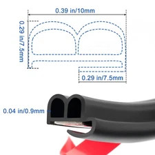 Chevrolet Car Door Edge Guard- Heavy-Duty Rubber Trim  Protector | Anti-Scratch