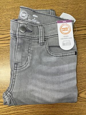 Size Wonder Nation Boys Gray Slim Knit Jean, New with tags
