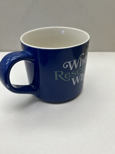 Parker Lane 16oz Stoneware Coffee Cup Mug Who Rescued Whom **Free Shipping** - Picture 7 of 8