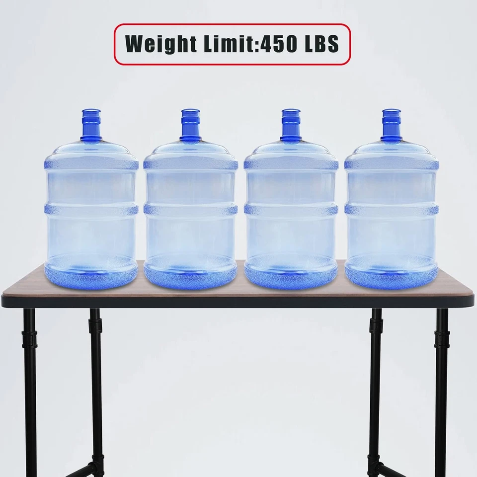 Patas de mesa de metal de 38 pulgadas en forma de H patas de muebles con protectores de piso proyecto hágalo usted mismo Foto 4 de 4