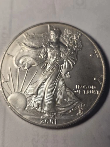 2001 Silver Eagle $1 Dollar 1oz Uncirculated .999 -MS-Brilliant Uncirculated