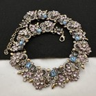 Vintage Eye Candy LA Sloane Crystal Flower Collar Statement Necklace Gold Tone — photo 4