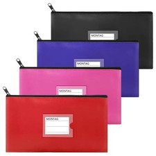 Geldtasche Kunstleder 27x15cm Reißverschluss Fenster vielseitig