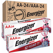 AA and AAA Batteries, 48 Count, Combo Pack Contains 24 Max Double a and 24 Max T