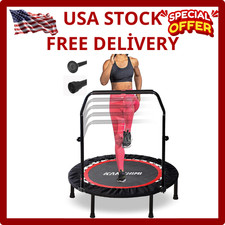 Kanchimi 40" Foldable Mini Fitness Trampoline Workout Rebounder Indoor Max 330lb