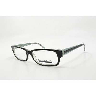 Essential Eyewear EN 3679 Black Turquoise Rectangular Glasses Frames 52-16-135