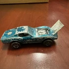 Hot Wheels 1968 Redline Custom Corvette Loose With Protective Case