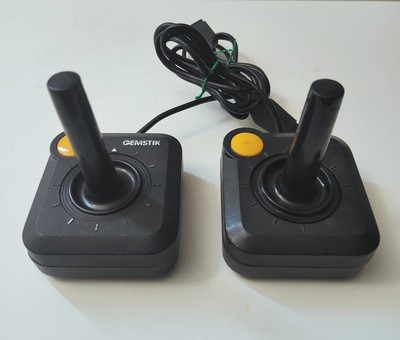 Lot Of 2 Gemstik Wired Joystick Controller Atari 2600 Commodore 64 Vic20