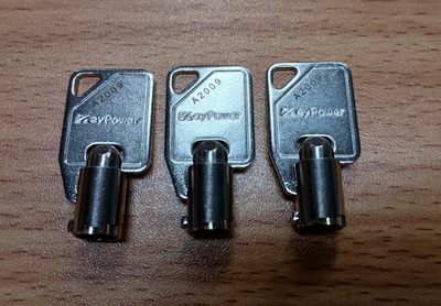 Keys for Husky, Milwaukee and Steel Glide Toolbox Chest Lock (A2009 Code) 3pcs.
