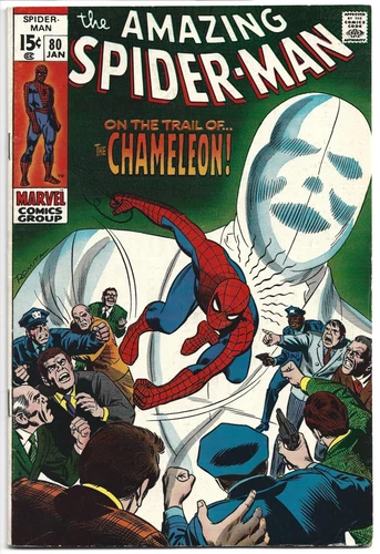 🕸AMAZING SPIDER-MAN #80*MARVEL COMICS 1970*BRONZE AGE*CHAMELEON*JOHN ROMITA*FN*