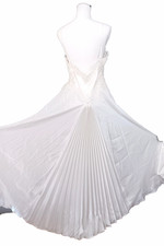 VTG Rare Victoria's Secret Bridal Peignoir Set Ivory Satin pearls sequins Large