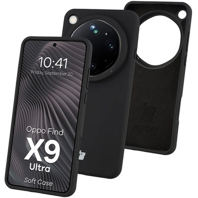 Handyhülle für Oppo Find X9 Ultra Bizon Case Cover Schutzhülle Etui Schwarz