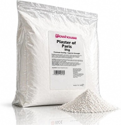 Gips von Paris Pulver Feinguss Gips schnell abbindend Basteln Gießen Kunst 5KG