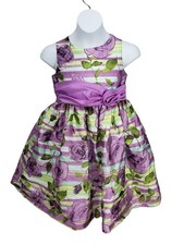 Marmellata Girls Purple Floral Dress With Tulle Underskirt