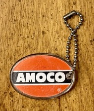 VINTAGE Amoco Keychain Ross Oil Corporation Akron, Ohio
