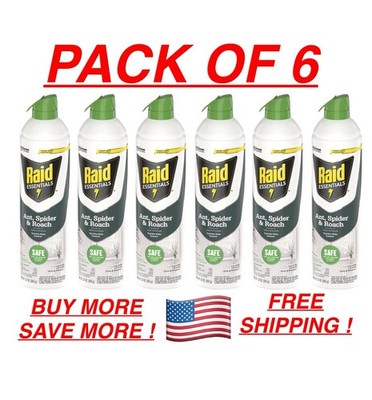 Raid Essentials Ant Spider and Roach Killer Aerosol Spray  ( 6pc )