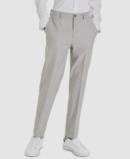 Michael Kors Men Gray Classic-Fit Stretch Suit Pants Size 30W 31L