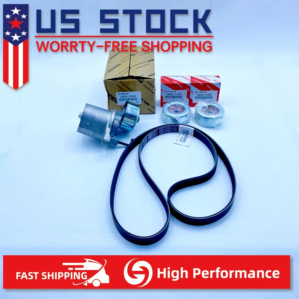 OEM For 2017-2022 Toyota Highlander Drive Belt Tensioner and Pulley Kit Foto 2 de 4