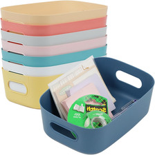 8 Pack Small Drawer Organizer Bins, Plastic Storage Bins Storage Containers for
