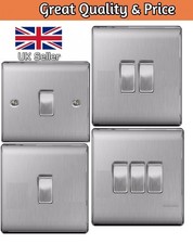 Single or Double Light Switch 1 or 2 Gang 2 Way Wall On/Off Switch