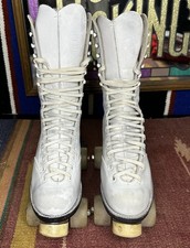 Hyde Roller Skates Vintage Roller Skates Women  s Sz 7 White