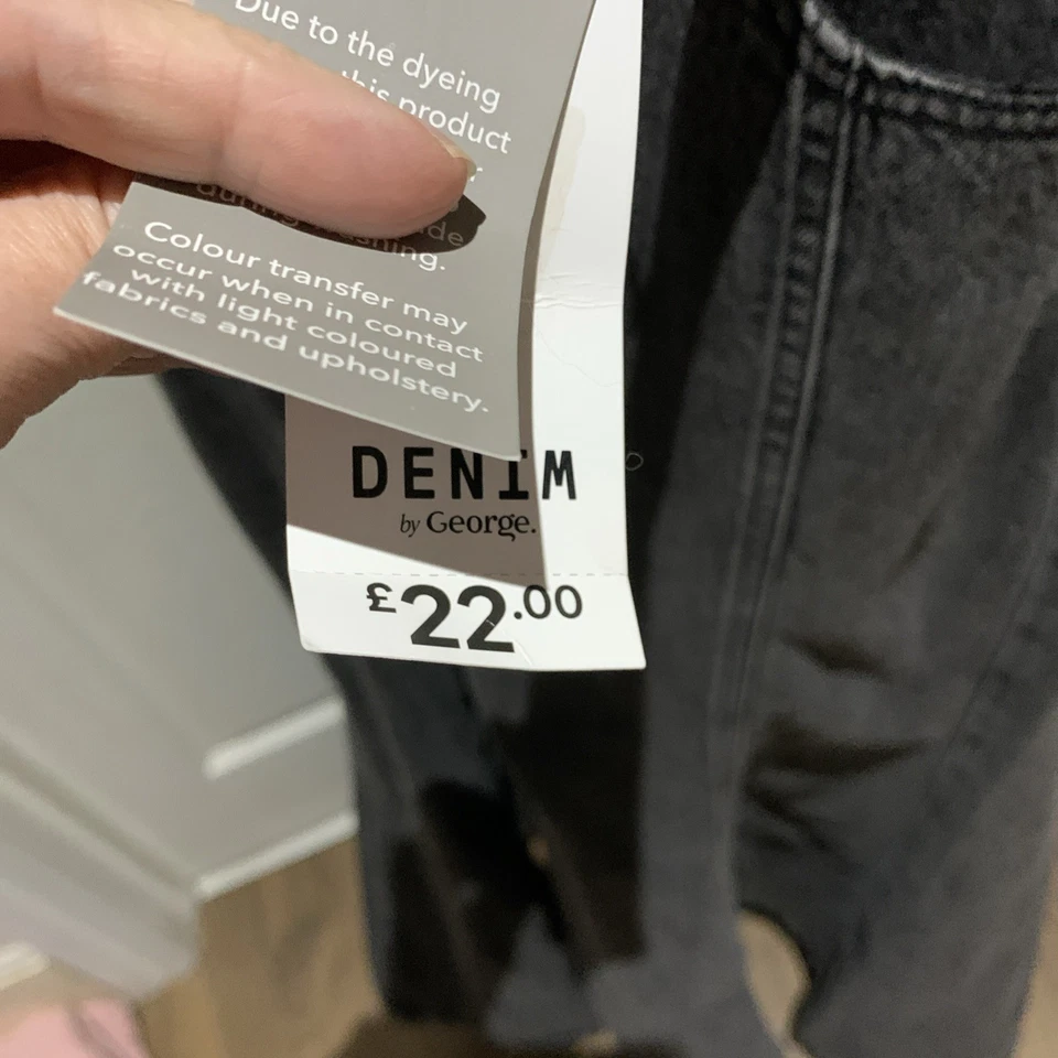 Denim Skirt Dark Grey Jean Long Fitted Flared Women Size 16 NWT Zip Christmas - Image 4 of 4